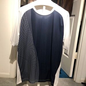 NordicTrack Navy and White Graphic Shirt
